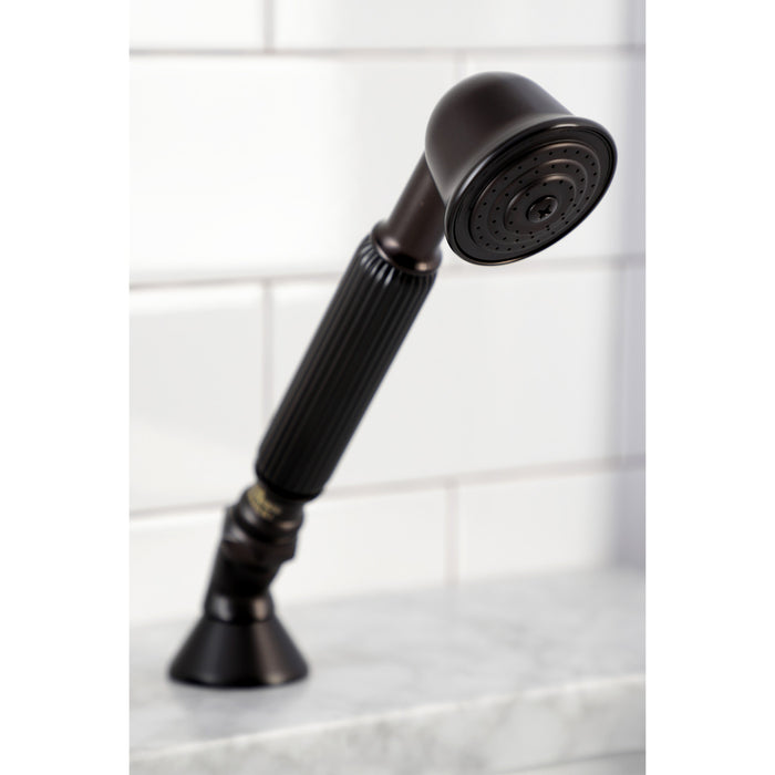 Kingston Brass KSK3335PLTR Deck Mount Hand Shower with Diverter for Roman Tub Faucet, Oil Rubbed Bronze