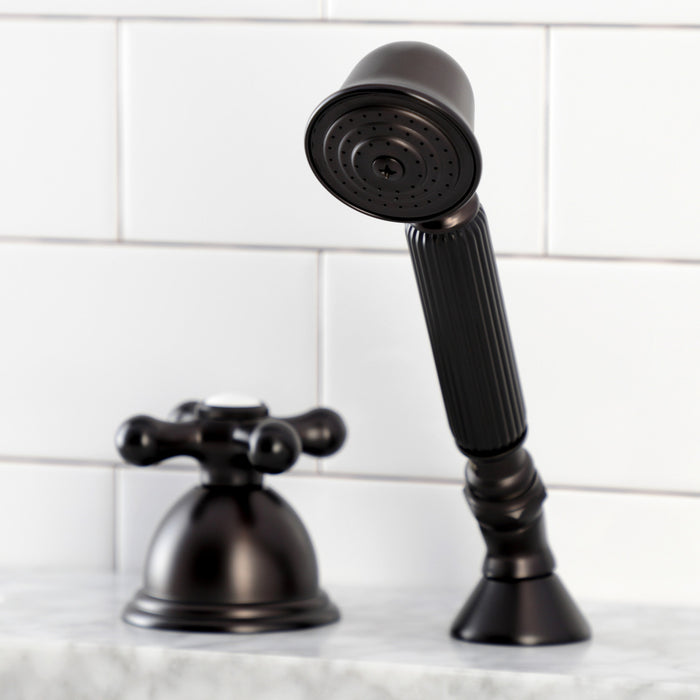 Kingston Brass KSK3355AXTR Deck Mount Hand Shower with Diverter for Roman Tub Faucet, Oil Rubbed Bronze