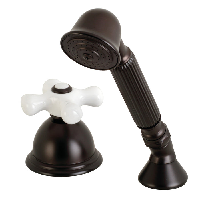 Kingston Brass KSK3355PXTR Deck Mount Hand Shower with Diverter for Roman Tub Faucet, Oil Rubbed Bronze