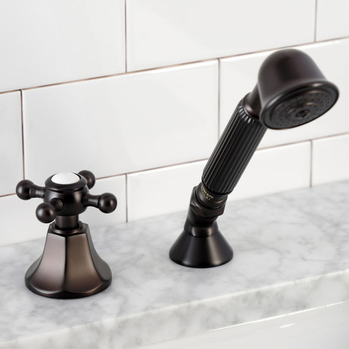 Kingston Brass KSK4305BXTR Deck Mount Hand Shower with Diverter for Roman Tub Faucet, Oil Rubbed Bronze