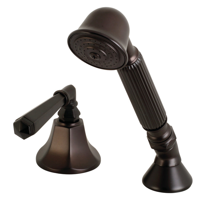 Kingston Brass KSK4305HLTR Deck Mount Hand Shower with Diverter for Roman Tub Faucet, Oil Rubbed Bronze