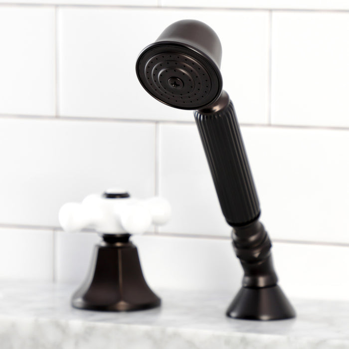 Kingston Brass KSK4305PXTR Deck Mount Hand Shower with Diverter for Roman Tub Faucet, Oil Rubbed Bronze