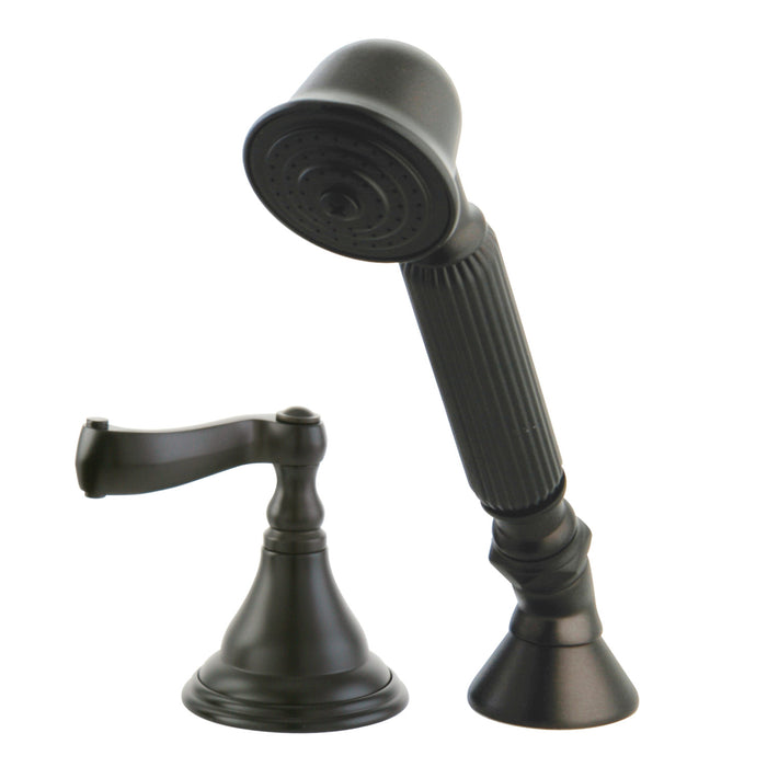 Kingston Brass KSK5365FLTR Deck Mount Hand Shower with Diverter for Roman Tub Faucet, Oil Rubbed Bronze