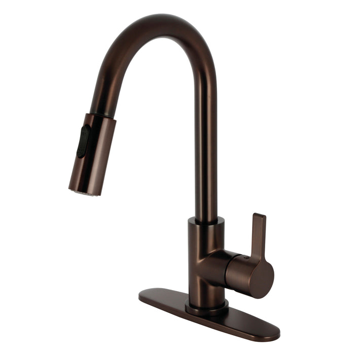 Gourmetier LS8785CTL Continental Single-Handle Pull-Down Kitchen Faucet, Oil Rubbed Bronze