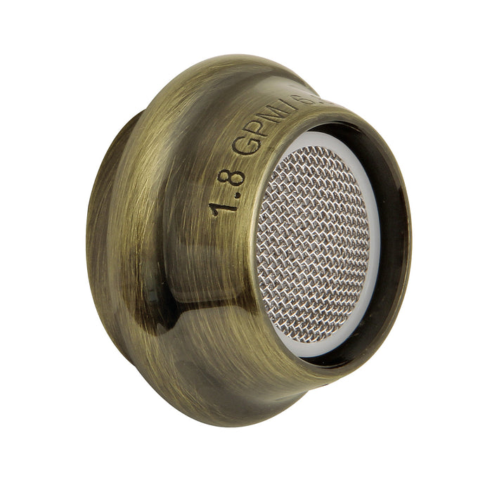 Kingston Brass Z18KBSA7643 Cal Green 1.8 GPM Female Aerator, 55/64"-27 UNS, Antique Brass