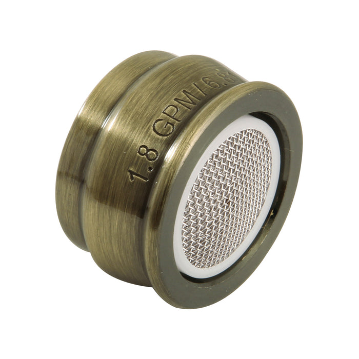 Kingston Brass Z18KBSA793 Cal Green 1.8 GPM Female Aerator, 55/64"-27 UNS, Antique Brass