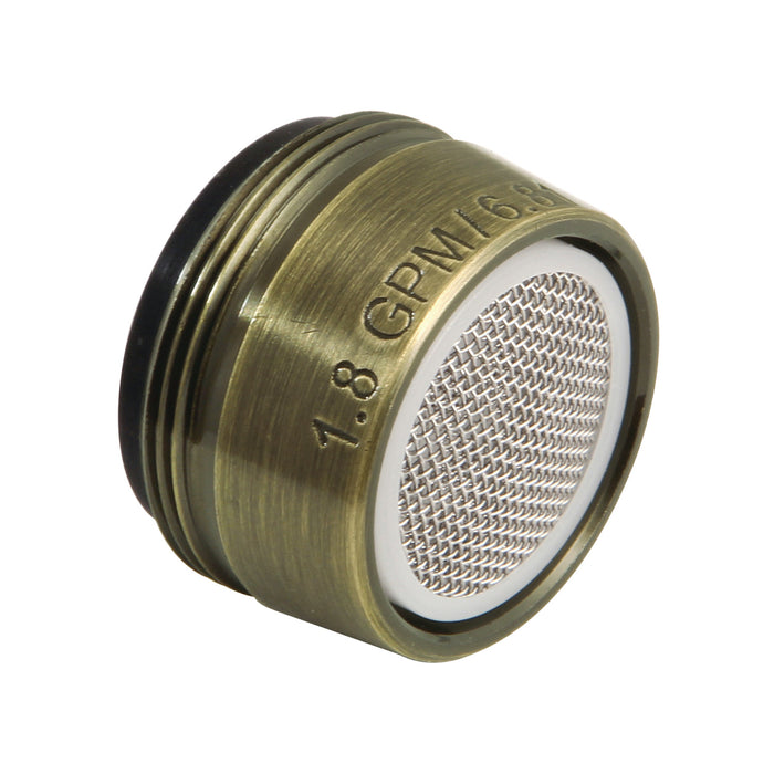 Kingston Brass Z18KBSA953 Cal Green 1.8 GPM Male Aerator, 15/16"-27 UNS, Antique Brass