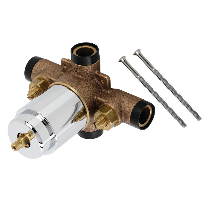 Kingston Brass ZKB3631SWTV Pressure Balanced Tub and Shower Valve, Polished Chrome